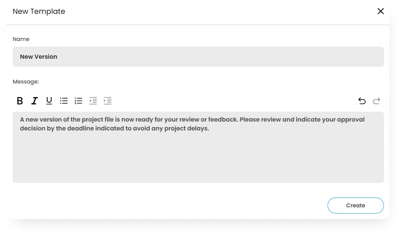 Message Templates for Notifications